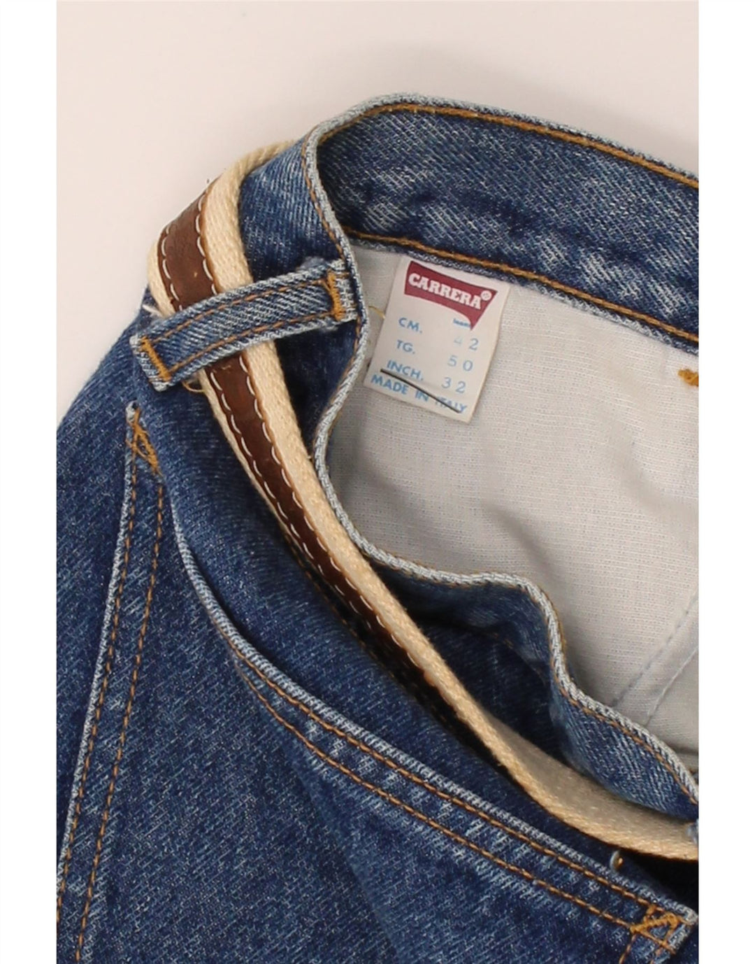 CARRERA Womens Denim Skirt W32 Large Blue Cotton Vintage Carrera and Second-Hand Carrera from Messina Hembry 