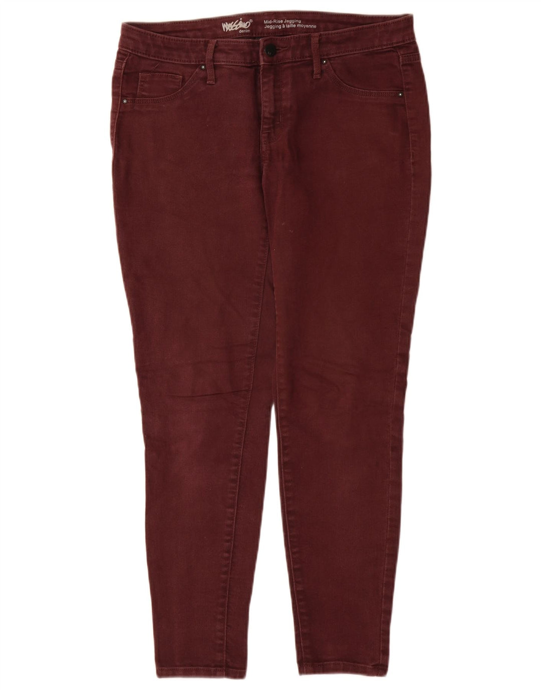 MOSSIMO Jean jegging taille moyenne pour femme US 8 Medium W29 L28 Coton marron