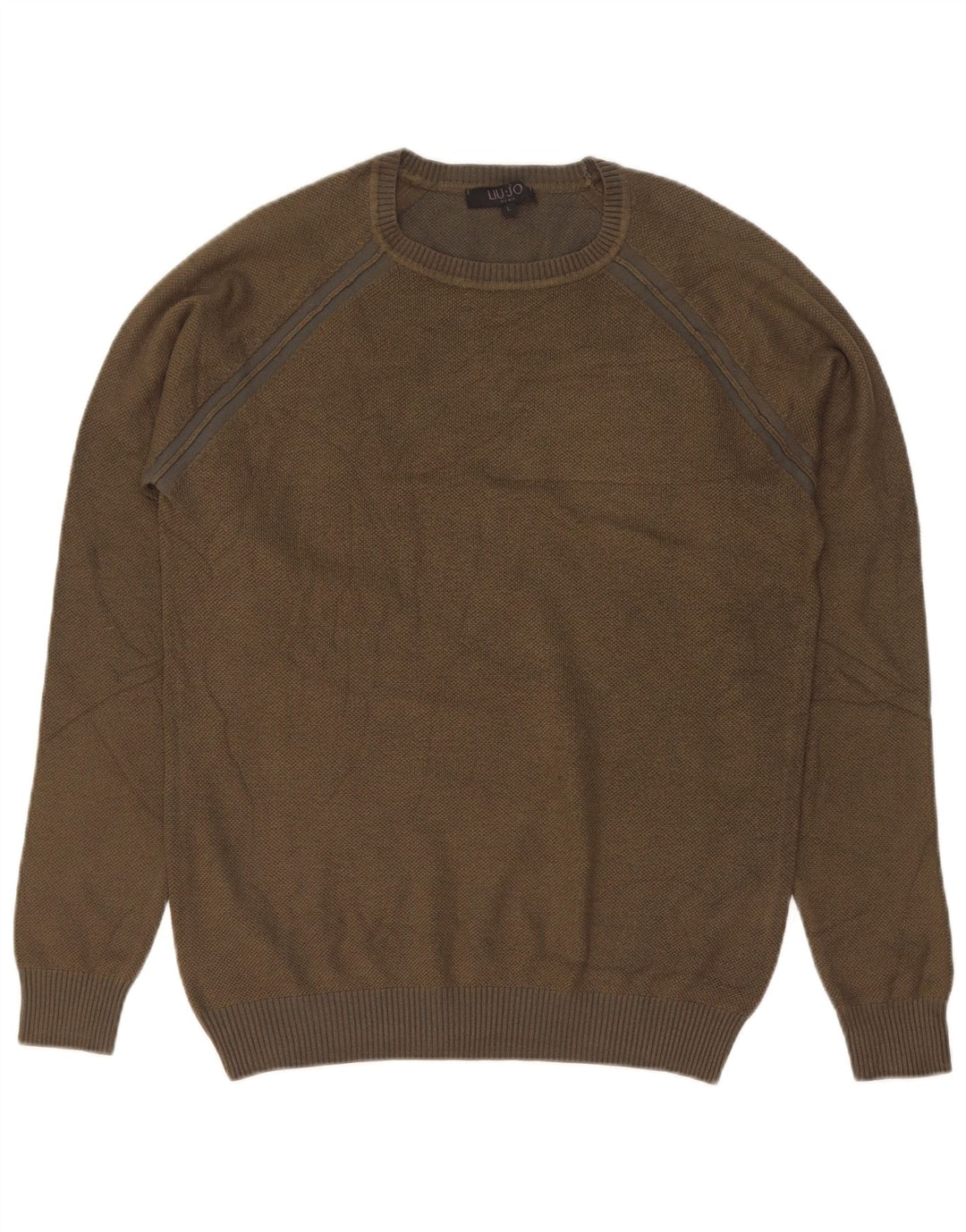 Liu Jo Pull à col rond pour homme Large Kaki Viscose
