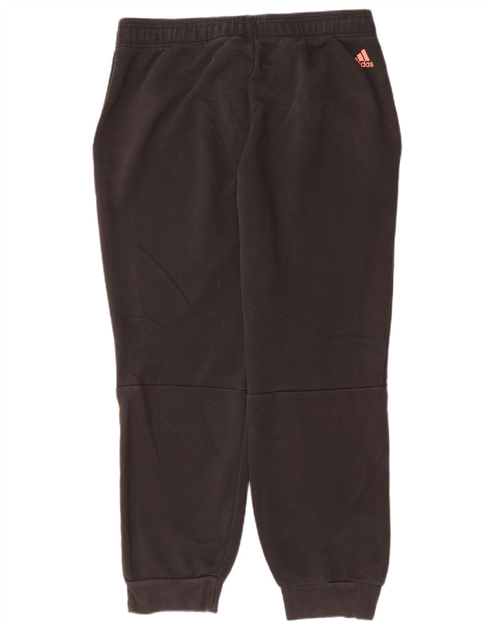 ADIDAS Pantalon de survêtement graphique pour femme Joggers UK 20/22 XL Noir Coton