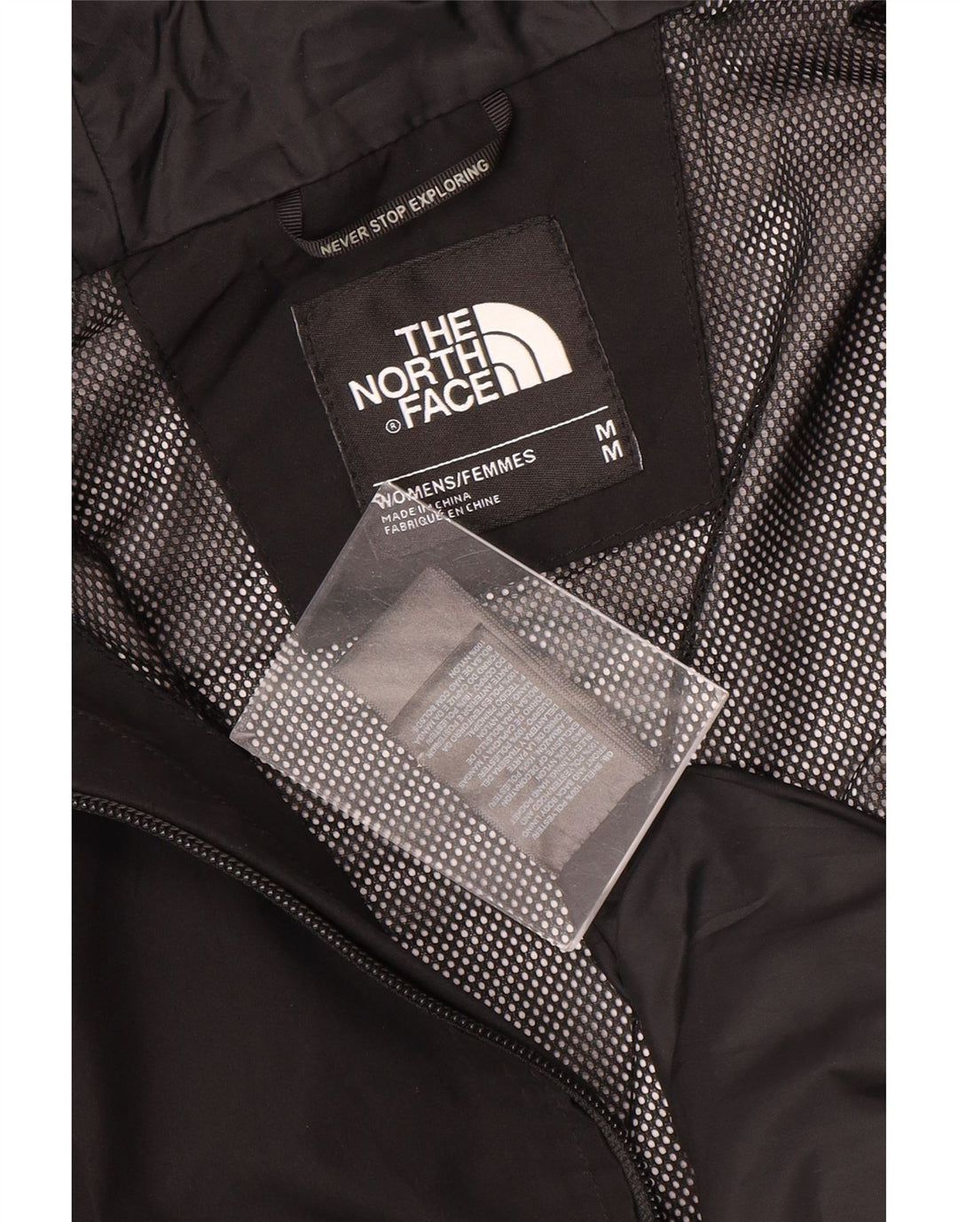 The North Face Veste de pluie à capuche pour femme UK 14 Medium Noir Polyester