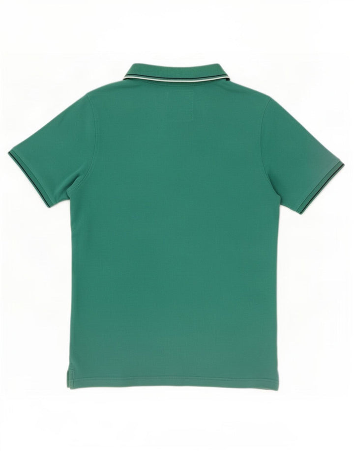 Armani Jeans Polo Homme Rayé Vert Moyen
