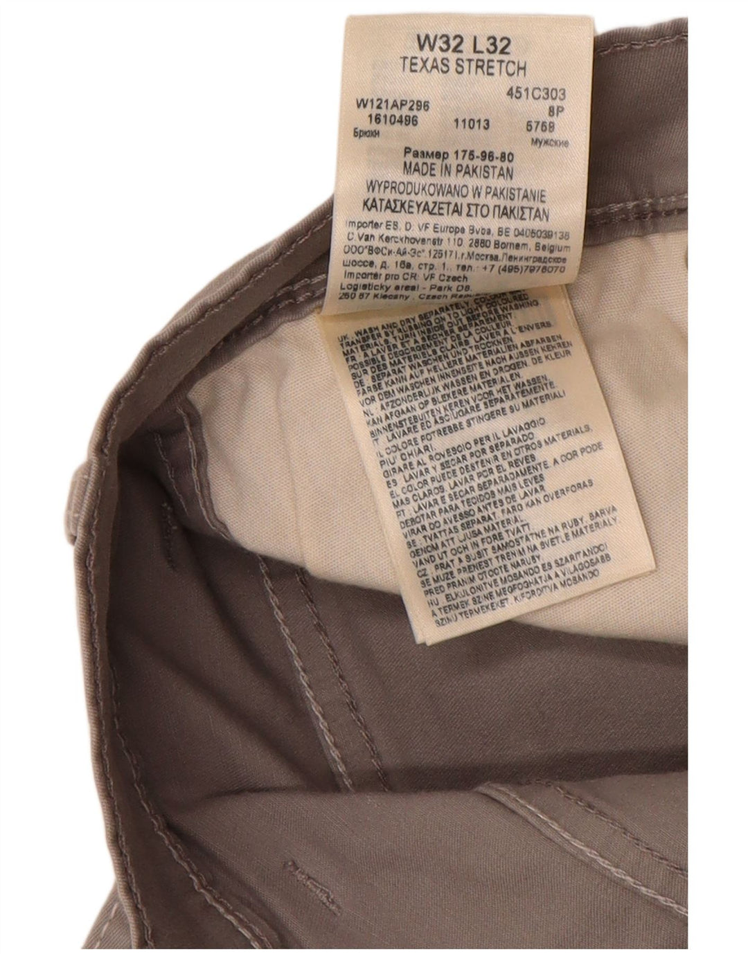 WRANGLER Pantalon décontracté droit Texas Stretch pour homme W32 L32 Gris Coton