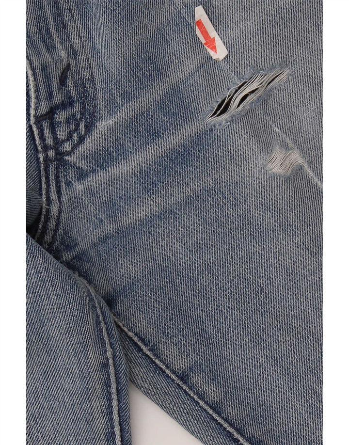 Levi's Jean Droit Effet Déchiré W28 L32 Femme Bleu Coton