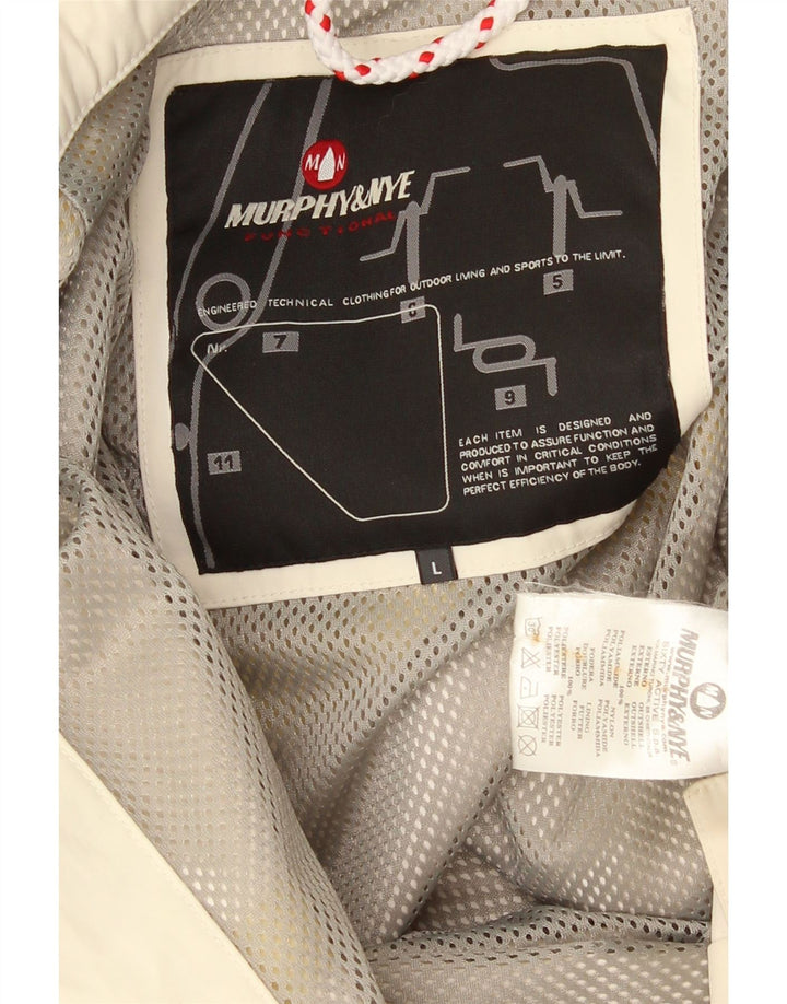 Murphy & Nye Veste de pluie pour homme UK 40 Large Blanc Polyamide