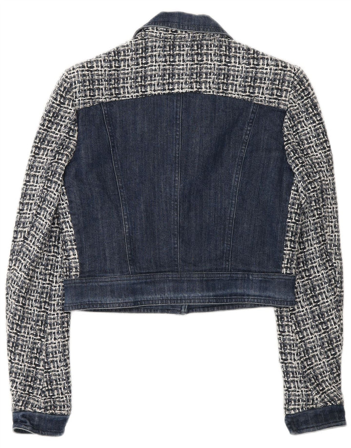 Guess By Marciano Veste Bomber à Motif Abstrait pour Femme IT 42 Bleu Moyen