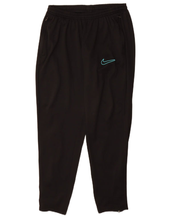 NIKE Pantalon de survêtement Dri Fit pour femme UK 14 Large Noir Polyester