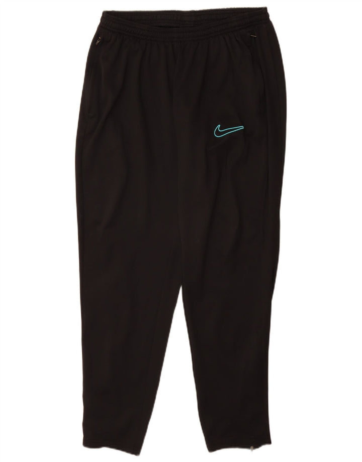 NIKE Pantalon de survêtement Dri Fit pour femme UK 14 Large Noir Polyester