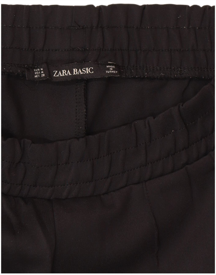 Zara Pantalon De Survêtement Femme UK 12 Medium Noir Colourblock Polyamide