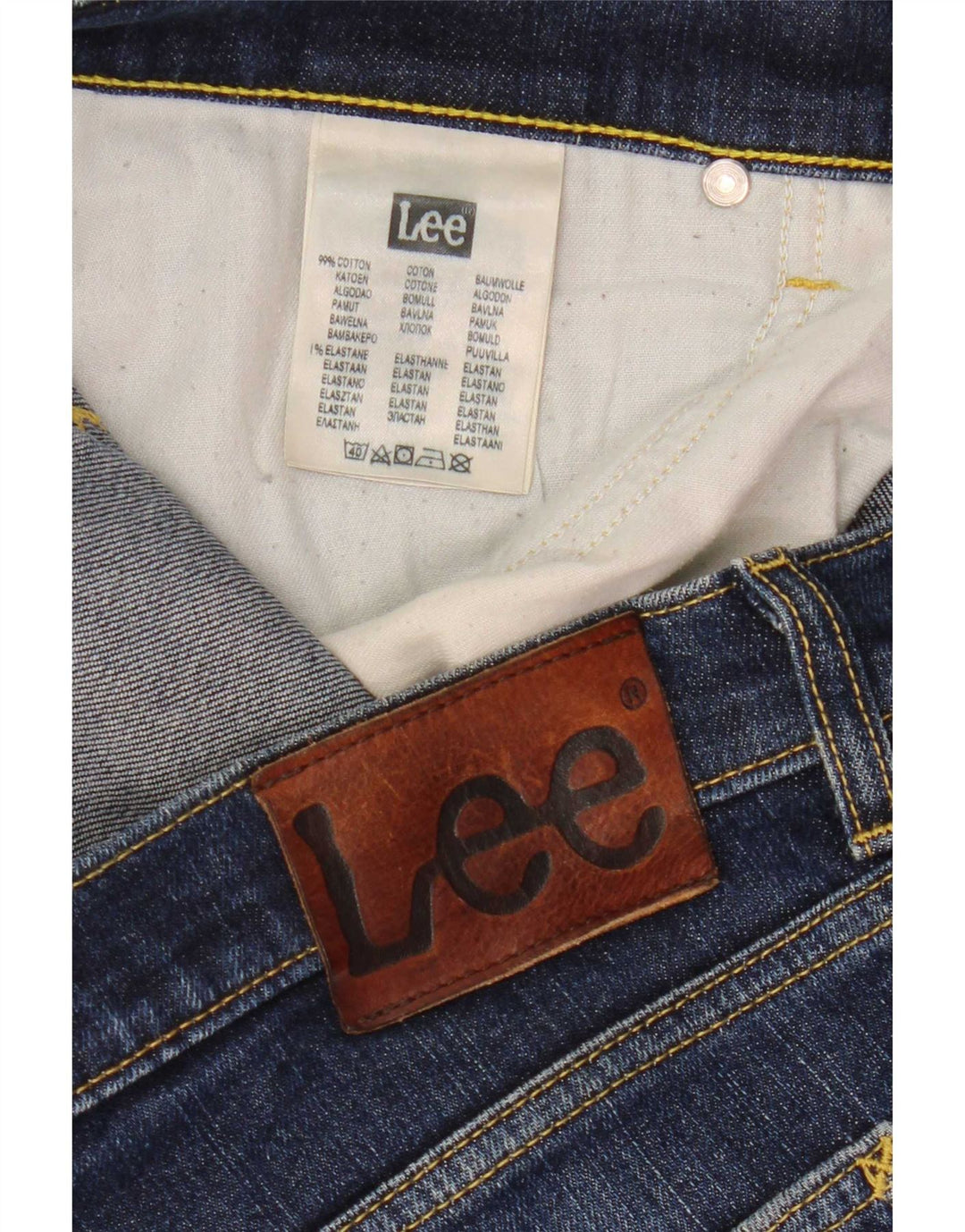 Lee Jean Slim Luke Homme W34 L30 Bleu Marine Coton
