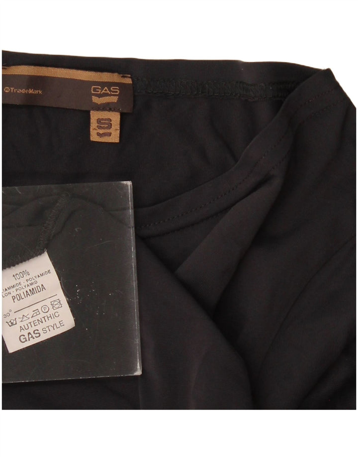 Gas Femmes Crop Top Manches Longues UK 10 Petit Noir Polyamide