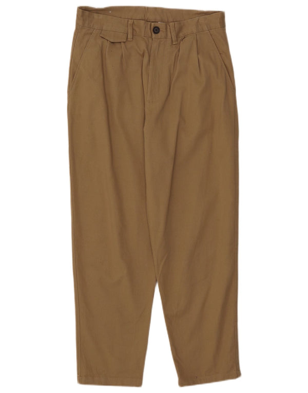 Zara Pantalon Chino Pegged Homme EU 38 Petit W30 L26 Coton Beige