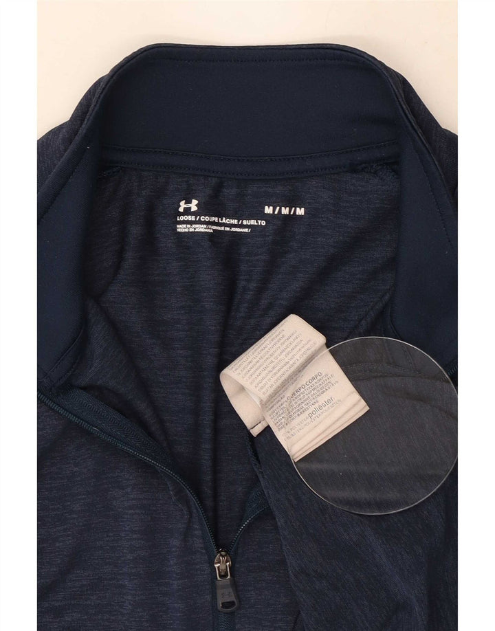 Under Armour Haut de Survêtement Zip Neck Pullover Homme Bleu Marine Moyen