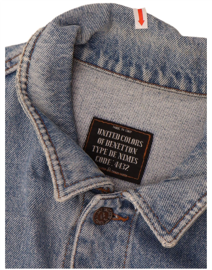 BENETTON Veste en Jean Homme IT 52 XL Bleu Coton