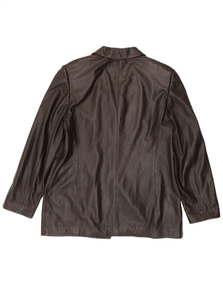 Jobis Veste en cuir pour femme UK 14 Marron moyen