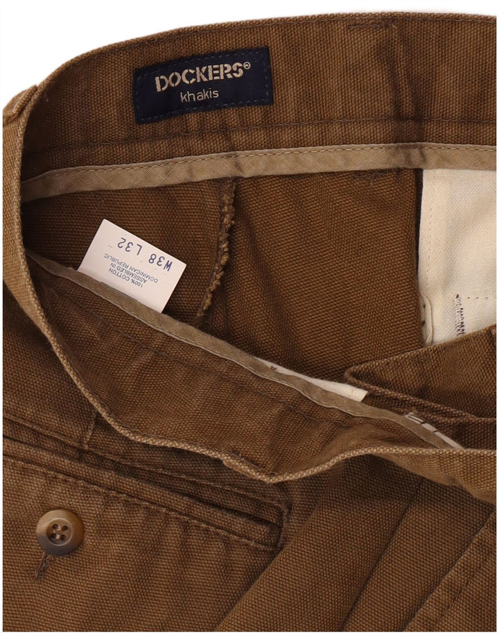Dockers Pantalon Chino Khakis Pegged Homme W38 L32 Beige Coton Classique