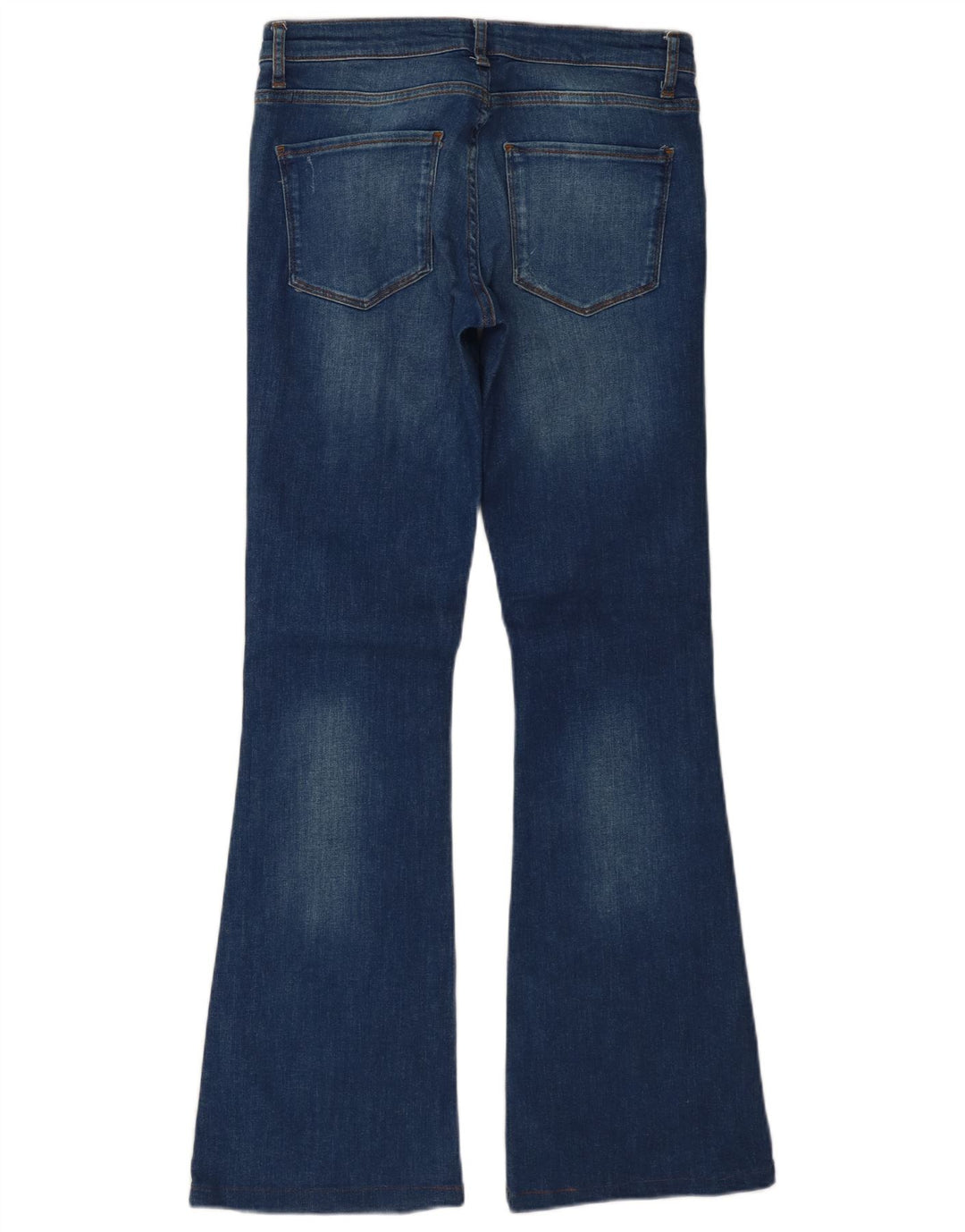 Zara Jean évasé pour femme EU 38 Small W28 L32 Bleu Coton