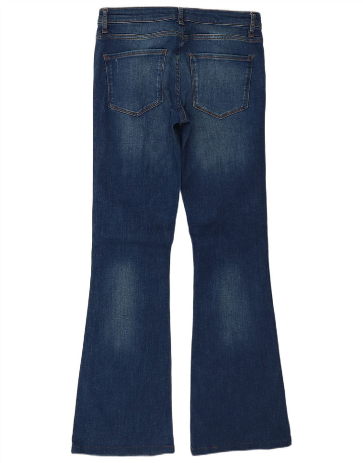 Zara Jean évasé pour femme EU 38 Small W28 L32 Bleu Coton