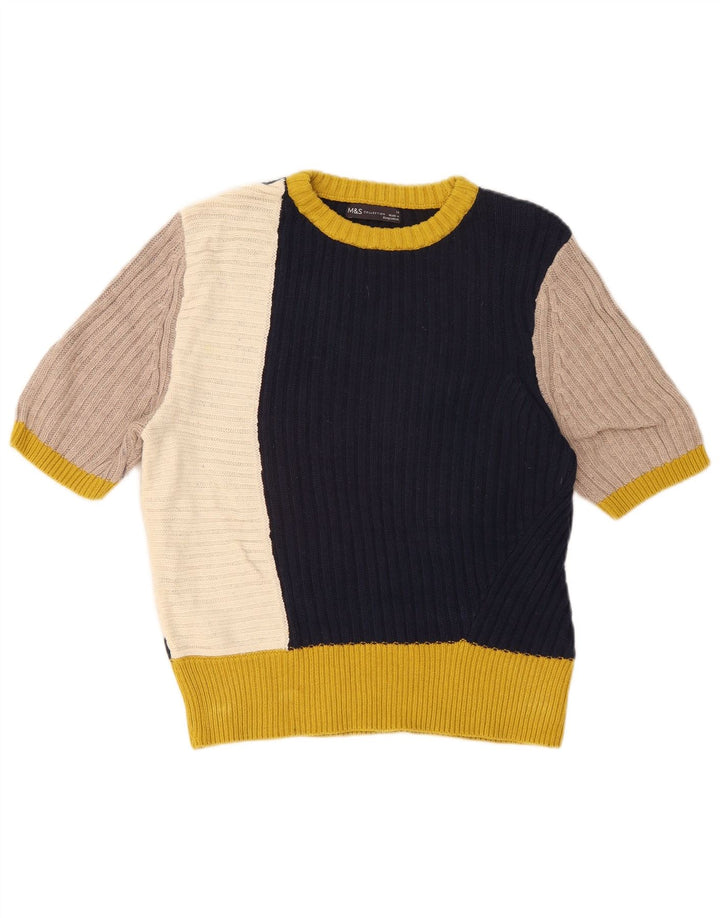 Marks & Spencer Pull ras du cou pour femme UK 14 Medium Multicolore