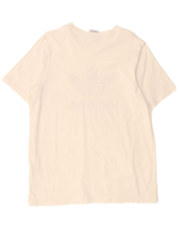 Adidas T-Shirt Graphique Homme Blanc Moyen