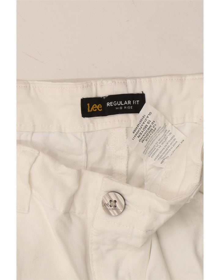 LEE Womens Mid Rise Regular Fit Casual Shorts US 10 Large W32  White Vintage Lee and Second-Hand Lee from Messina Hembry 
