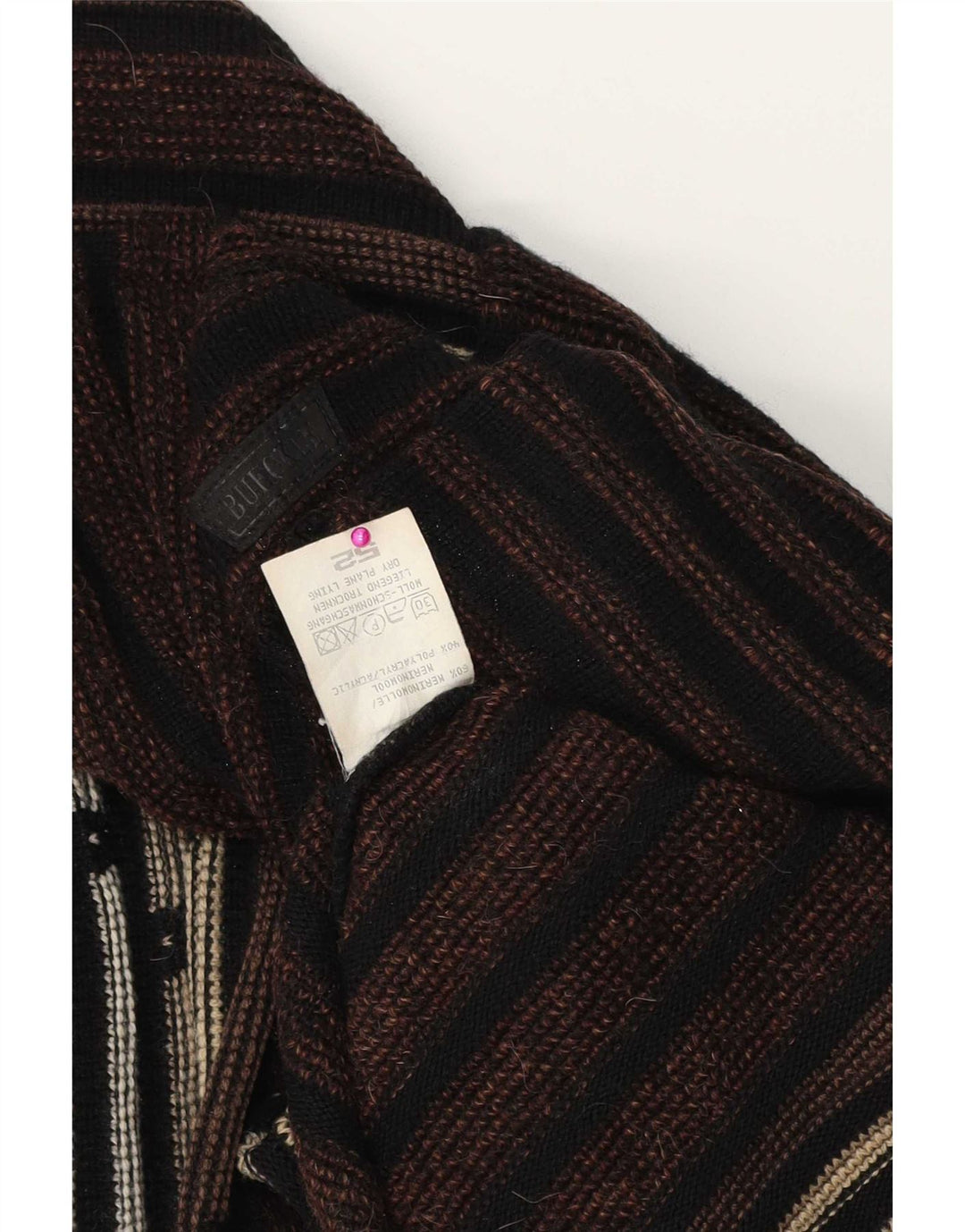Bueckle Pull ras du cou pour homme IT 52 en polyacrylique rayé marron