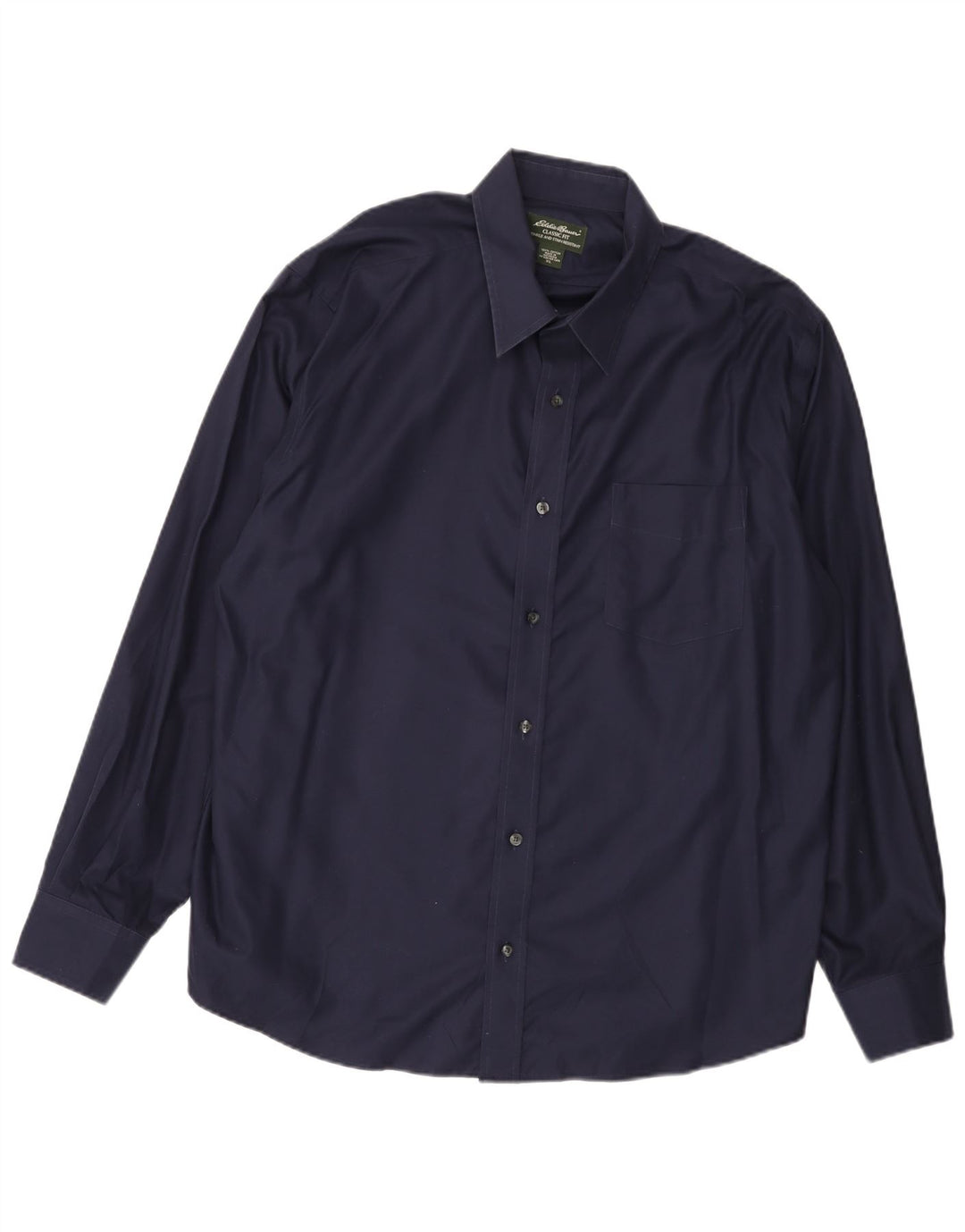 EDDIE BAUER Chemise Coupe Classique Homme XL Bleu Marine Coton
