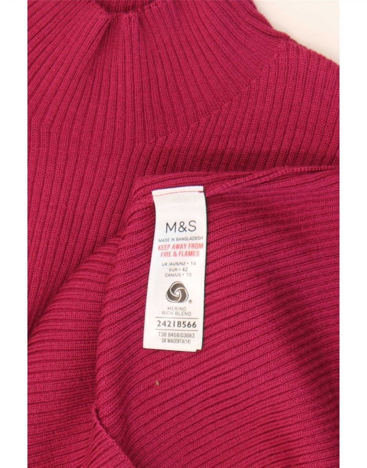 Marks & Spencer Pull col roulé pour femme UK 14 Large Violet