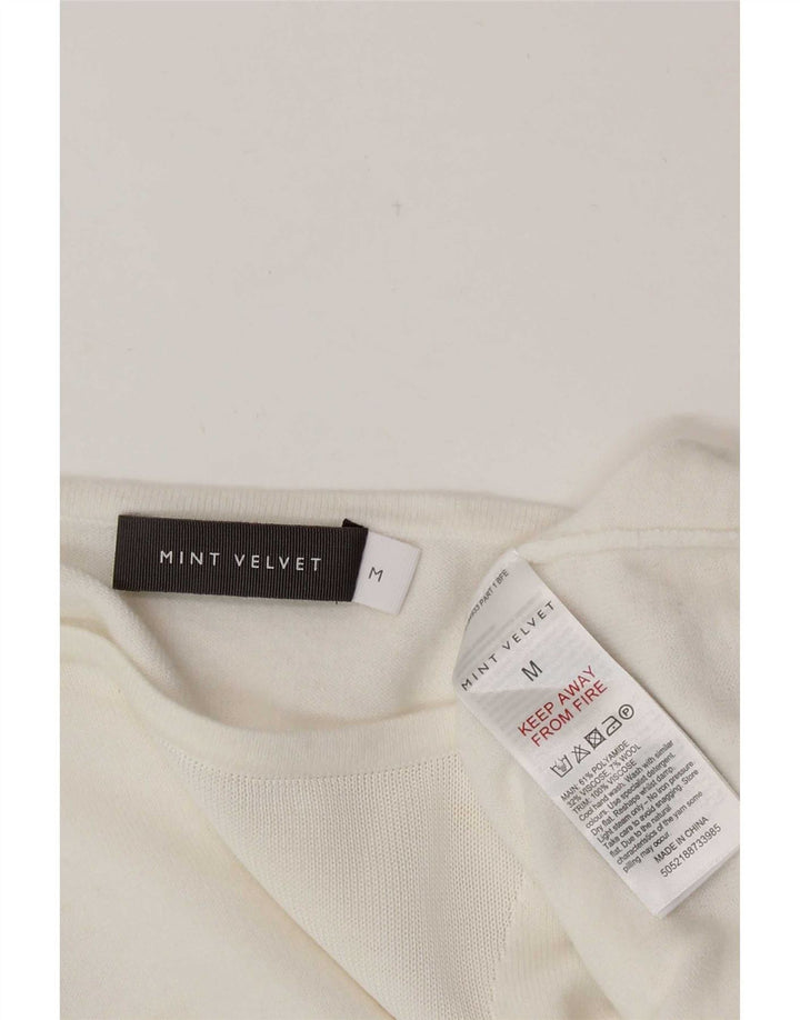 MINT VELVET Chemisier coupe ample pour femme UK 12 Polyamide blanc moyen
