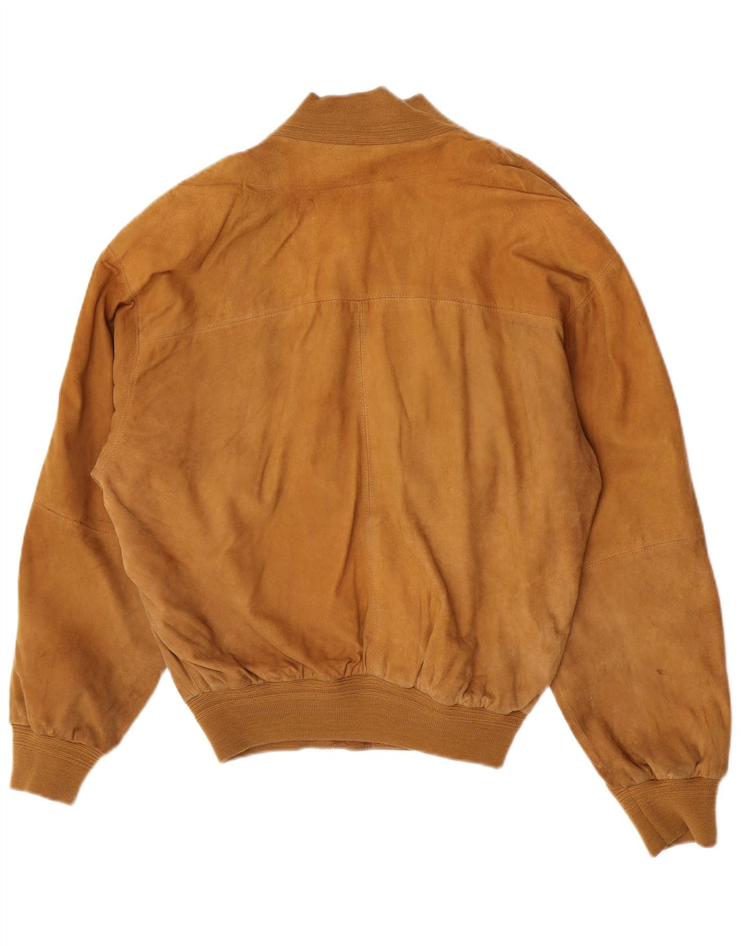 Veste Bomber En Daim Vintage Homme IT 48 Cuir Marron Moyen