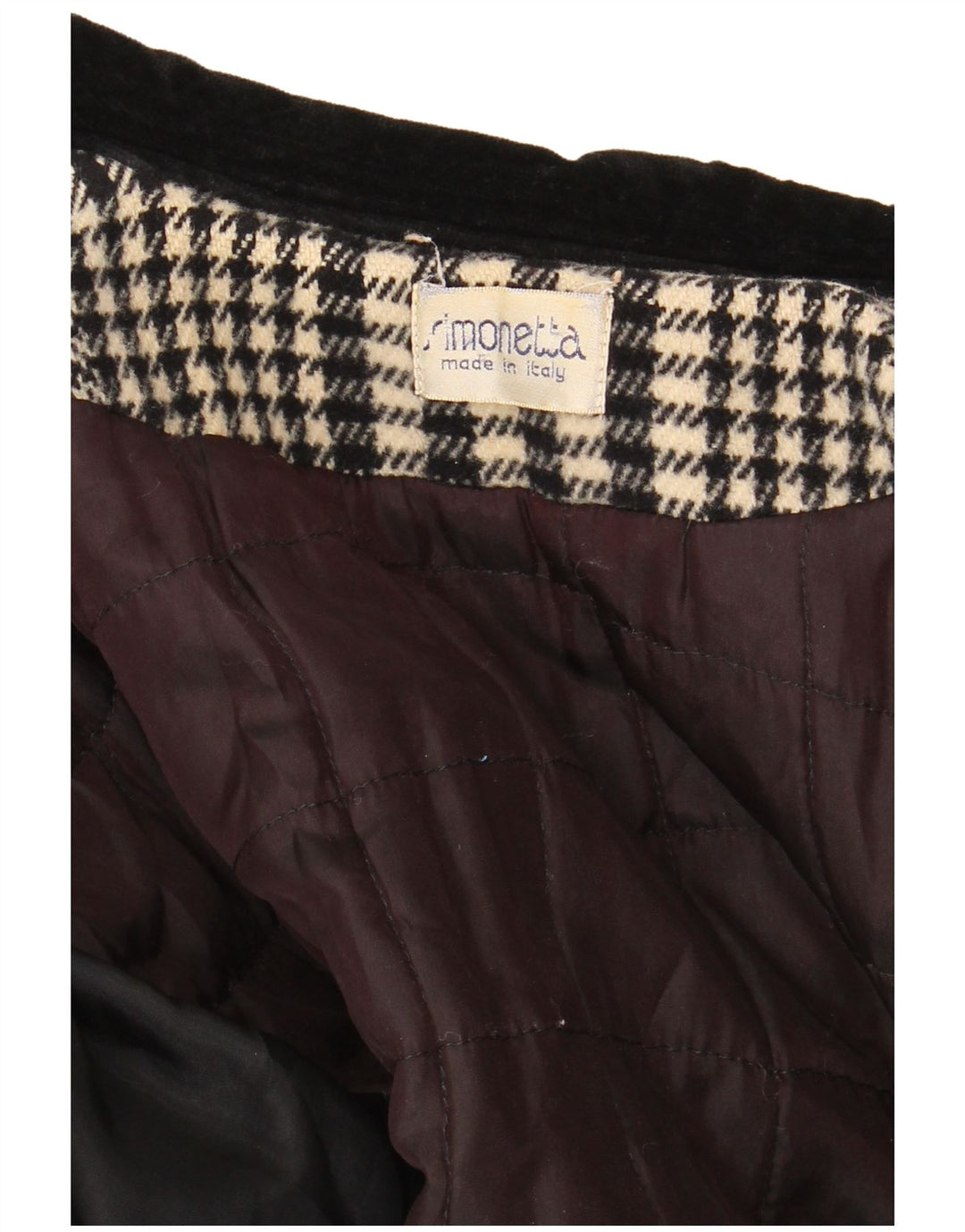 Simonetta Manteau Femme UK 14 Grand Pied-de-Poule Noir