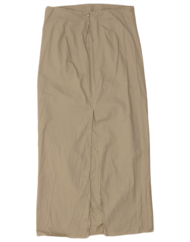 Zara Femme Jupe Maxi Moyen W28 Vert Coton