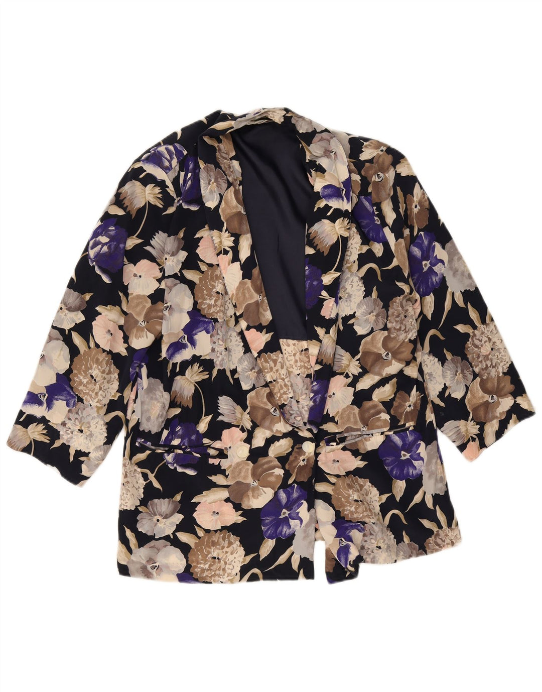 Marina Rinaldi Veste blazer à manches 3/4 pour femme Taille 19 Petit Multicolore