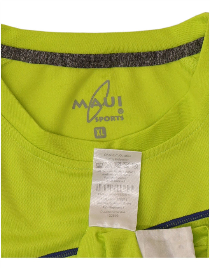 Maui Maui T-Shirt Homme Top XL Vert Rayé Polyester