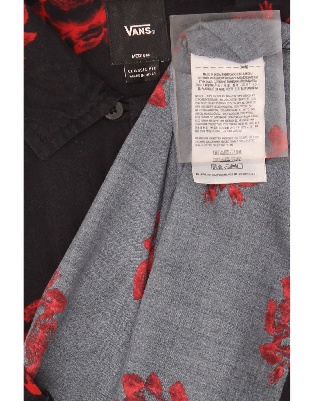 Vans Chemise classique à manches courtes pour homme Noir moyen Floral Tropical