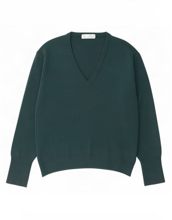 Marks & Spencer Pull St. Michael V-neck Jumper Homme Vert Moyen