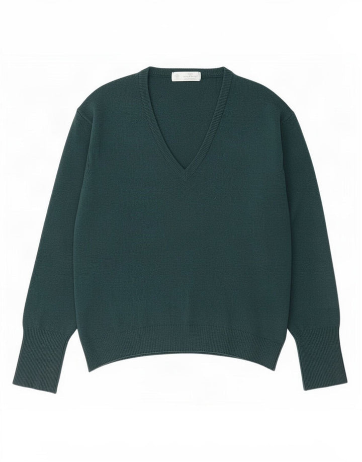 Marks & Spencer Pull St. Michael V-neck Jumper Homme Vert Moyen
