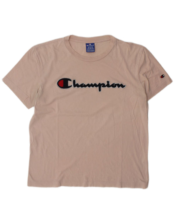 Champion T-Shirt Graphique Homme Rose Moyen Coton