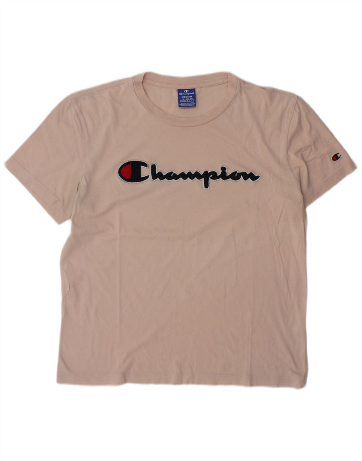 Champion T-Shirt Graphique Homme Rose Moyen Coton