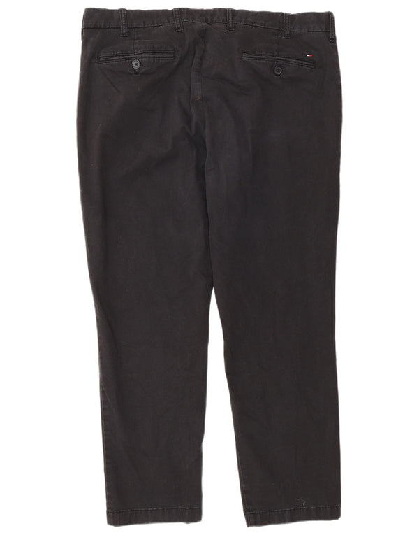Tommy Hilfiger Pantalon chino stretch coupe slim pour homme W38 L30 Coton noir