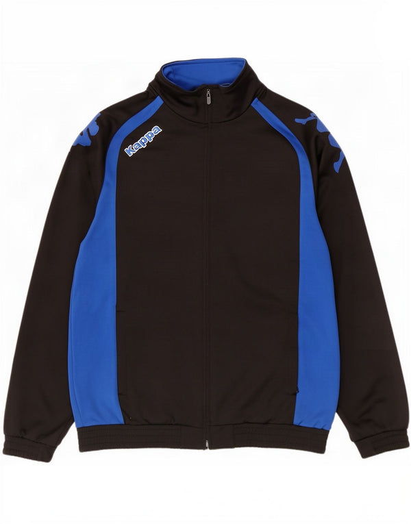 Kappa Veste de survêtement graphique pour homme Taille L en polyester color block noir