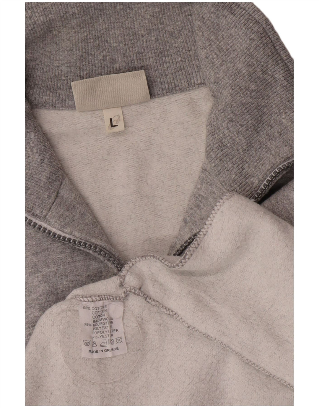 Asics Sweat-shirt à col zippé pour hommes, grand gris, coton