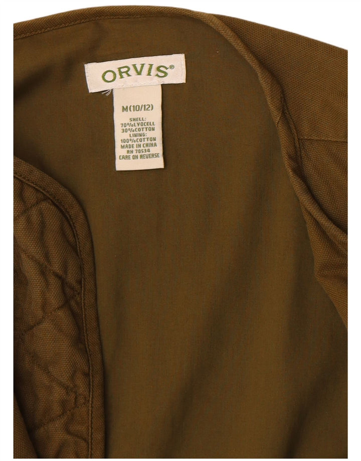 Orvis Veste blazer ouverte pour femme US 10/12 Viscose kaki moyen