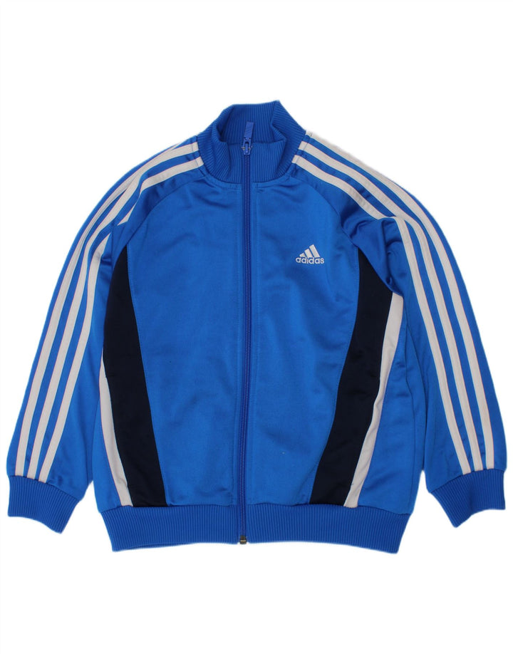 Adidas Veste de Survêtement Garçon 7-8 Ans Bleu Colorblock Polyester