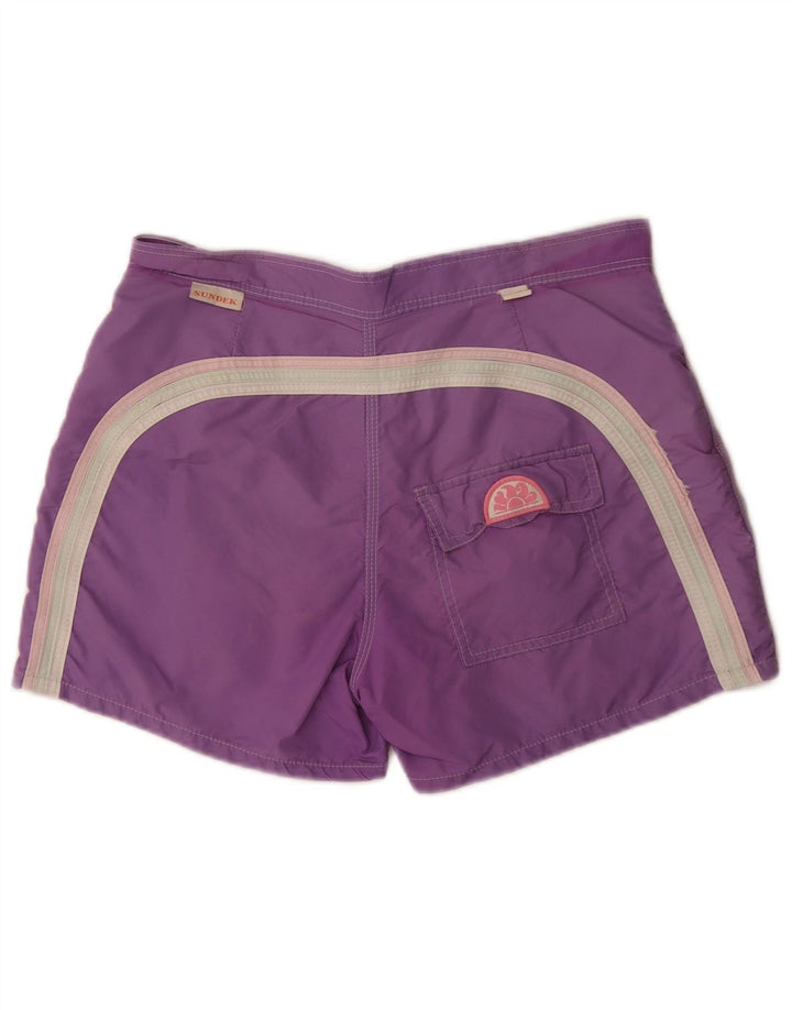 Sundek Short de bain homme en nylon color block violet moyen