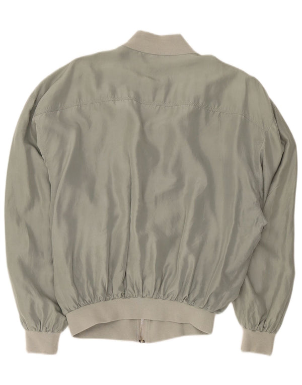 Manhattan Veste Bomber Homme UK 38 Soie Gris Moyen