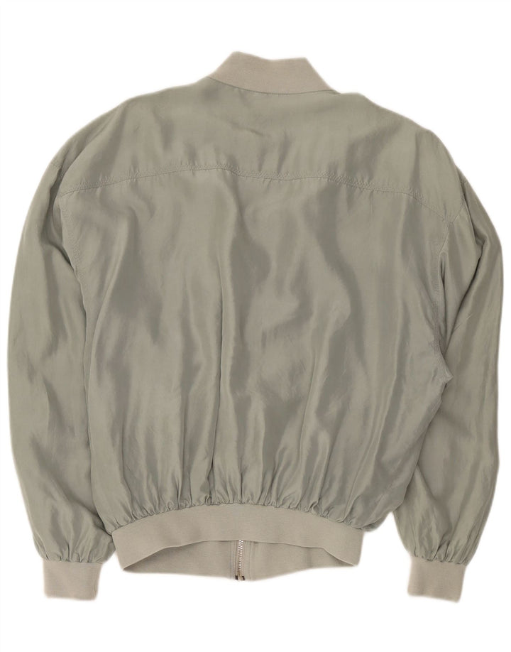 Manhattan Veste Bomber Homme UK 38 Soie Gris Moyen