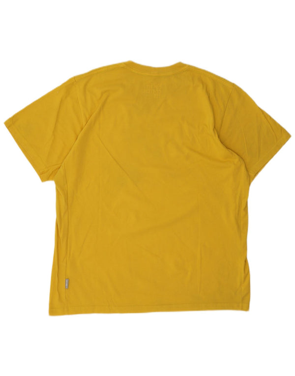 Nike T-shirt graphique Dri Fit pour homme UK 42/44 Large Jaune