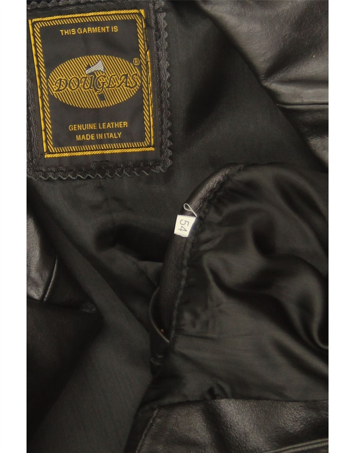 Douglas Manteau en cuir pour homme UK 38 Cuir noir moyen