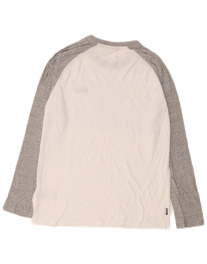 Superdry Haut à manches longues en coton color block blanc pour homme